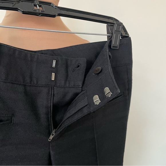 Helmut Lang Women’s Wool Cotton Black Low Rise Trouser Pants D06HW217 EUC Size 0 - Picture 4 of 8